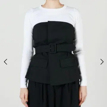 HYKE P/R STRECH 코르셋 벨트 블랙 2