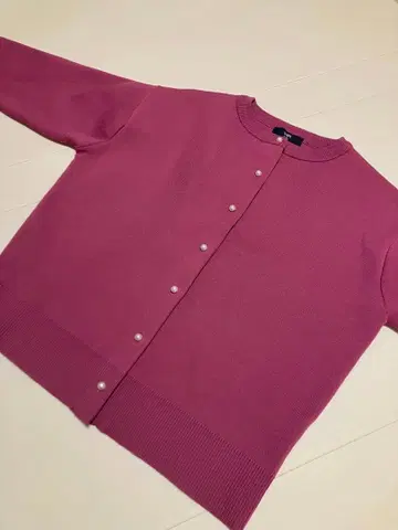 SHIPS 퍼플 니트 가디건