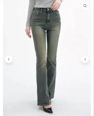 YILON Semi flare denim SL wash blue