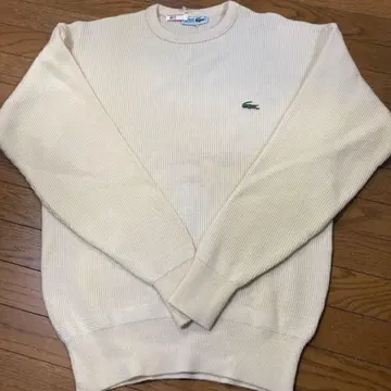 빈티지 LACOSTE CHEMISE 니트 스웨터 아이보리 사이즈 3