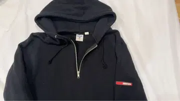 블랙 지퍼 후디 앤 필드 파카