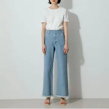 AZUL 프린지 데님 와이드