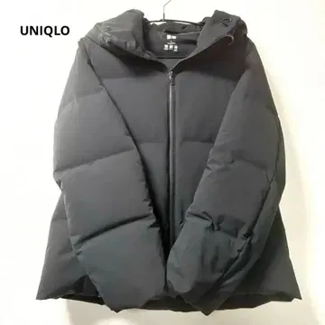 유니클로 심리스 다운 파카 여성용 L 블랙