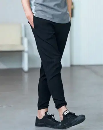 시착 정도 magine 하이퍼 스트레치 테이퍼드 팬츠 블랙 밴딩