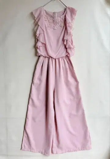 미사용 리즈리사 꽃 자수 올인원 핑크 드레스 결혼식 2차