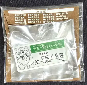 귀멸의 칼날 키메츠 학원 시나즈가와 사네미 명찰 배지 컬렉션