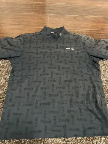 PING 블랙 L 하이넥 셔츠