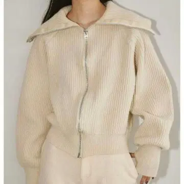 todayhul 워시드 울 지퍼 니트