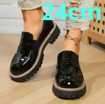 마지막 1점 S 에나멜 로퍼 통굽 블랙 24cm 추천