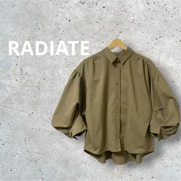 [ RADIATE ] 볼륨 슬리브 블라우스 셔츠 38 M / 모카