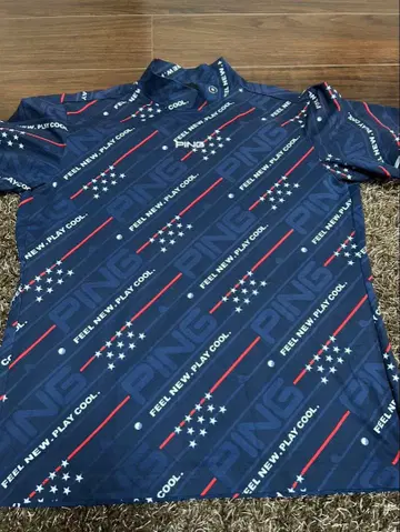 PING 성조기 패턴 LL 셔츠