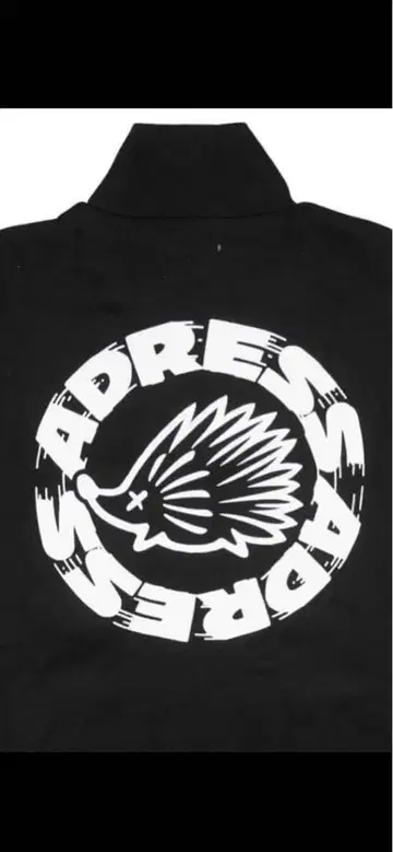 클럽하우스 ADRESSCO 블랙 하프 지퍼 맨투맨