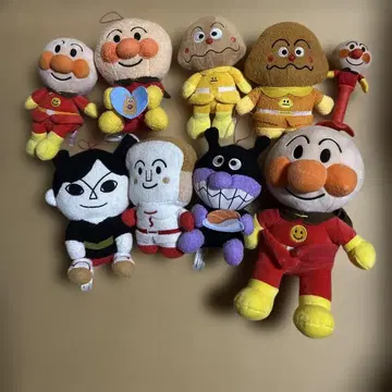 [ 새상품급 ] 호빵맨 봉제 인형 8체 세트 덤 포함