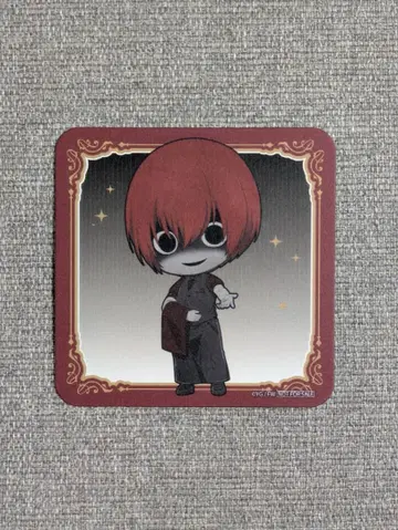 문자화 THE 캐릭터 카페 빨간 우산의 남자 코스터