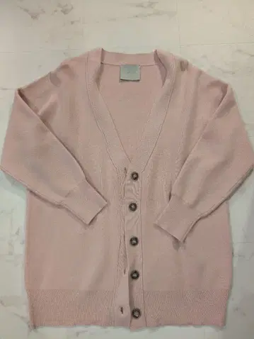 UNFILO 앙피로 오버 사이즈 V넥 가디건 L 핑크