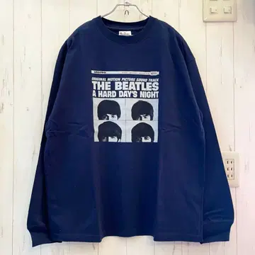 새상품 THE BEATLES 론 T 영화 하드 데이즈 나이트 네이비