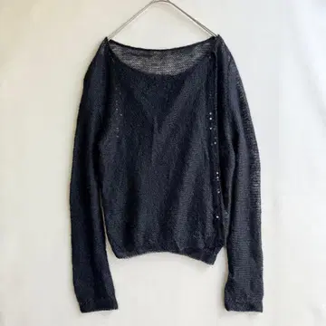 키요코 타카세 여성용 모헤어 가디건 스웨터 로우게이지 니트 블랙