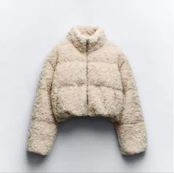 ZARA 크롭 페이크 보아 퀼팅 자켓