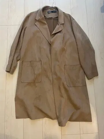 ZARA 스웨이드 롱 코트