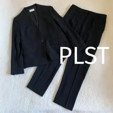 PLST 플라스테 스트레치 더블 크로스 셋업 자켓 팬츠 블랙