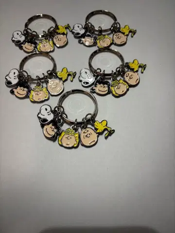 스누피 뮤지엄 키 참 키링 5개 세트