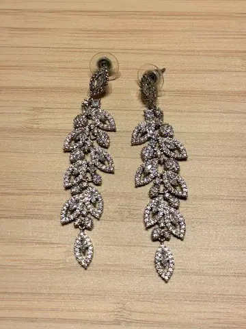 리프 모티브 귀걸이 웨딩 귀걸이