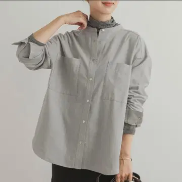 어반 리서치 도어스 기모 밴드 카라 셔츠