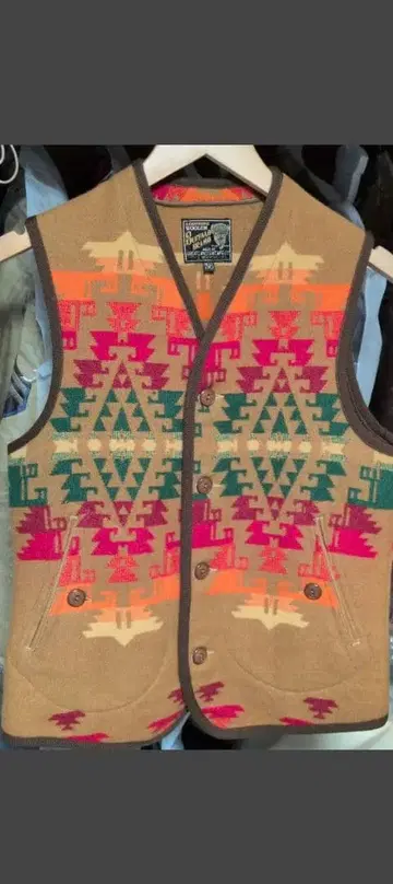 프리휠러스 Freewheelers 담요 베스트 네이티브 무늬