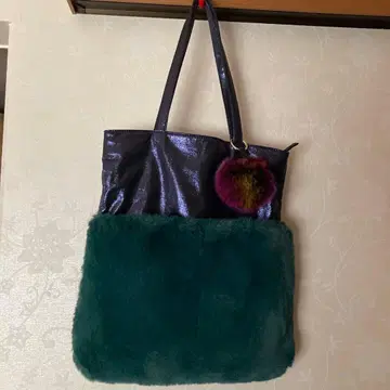 Cepica 퍼 참 포함 백 여성용 패션