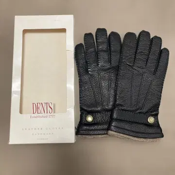 [새상품] DENTS 덴츠 장갑 가죽 장갑 남성용 그로브 캐시미어 블랙