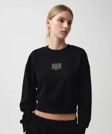 마리떼 프랑소와 저르보 트레이닝복 크롭 블랙 M