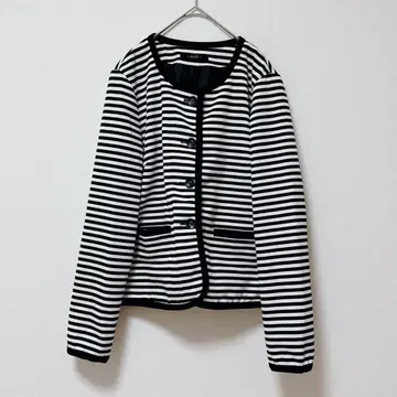 모티브 [ M ] 자켓 / 보더 무늬 노카라 긴팔 가을/겨울 캐주얼