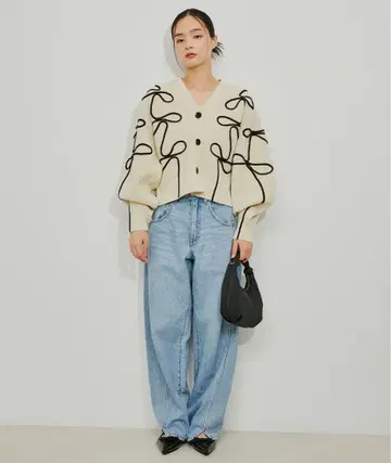 ADAM ET ROPE' 라인 니트 가디건