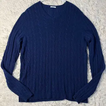 malo 캐시미어 100% 케이블 니트 네이비 이탈리아제
