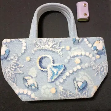 썸씽 블루 페이러 미니 토트백