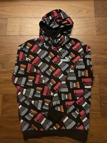 PUMA 컬러풀 로고 후드티 L 사이즈