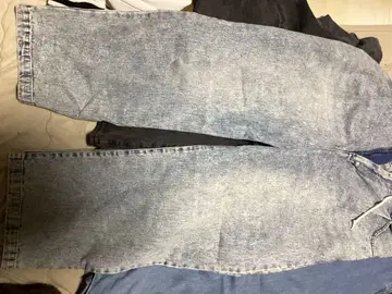 라이트 블루 데님 와이드 팬츠