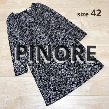 PINORE 피노레 기하학 패턴 긴팔 원피스 올 패턴 42 빅 사이즈