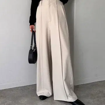 노그루 센터 턱 슬랙스 화이트 M 택 포함