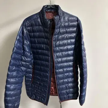 네이비 퀼팅 다운 자켓