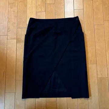 블랙 랩 스타일 타이트 스커트 무릎 기장