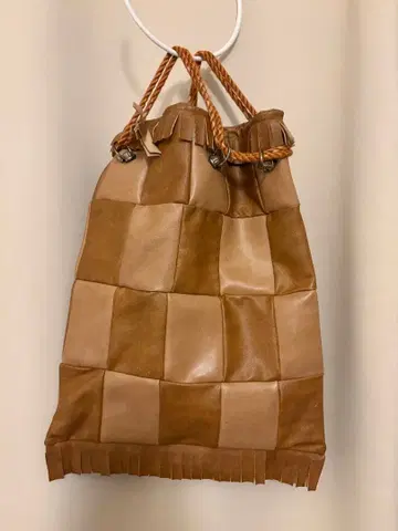 vintage 가죽 패치워크 핸드백