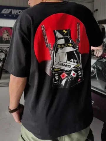 사타 빌더즈 독백 연극 T셔츠 4XL 블랙 오히라 류이치 디자인