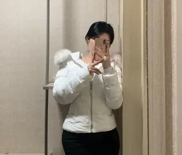다운 자켓 화이트 퍼 포함