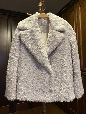 [택 포함 새상품] COS 보아 자켓 라이트 그레이