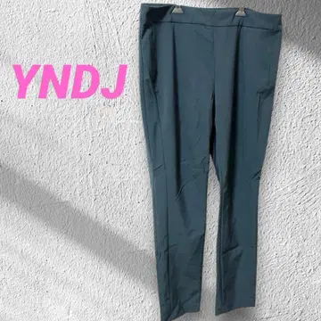 새상품급 YNDJ 다크 그린 캐주얼 팬츠 슬랙스 팬츠 심플