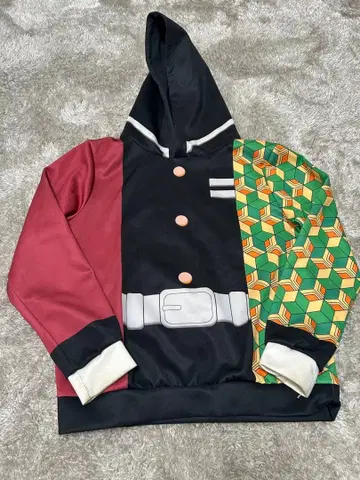 귀멸의 칼날 후드 부착 후드티 토미오카 기유