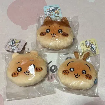치이카와 베이커리 빵 같은 얼굴 파우치 (치이카와, 하치와레, 토끼)