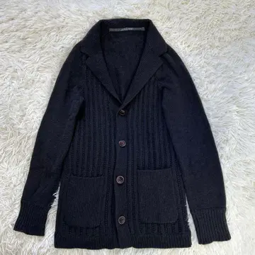 새상품급 umii908 45rpm 케이블 니트 가디건 자켓 네이비