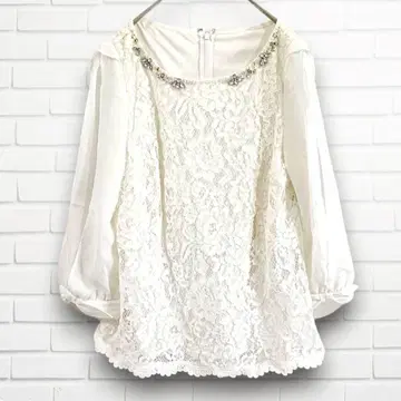 아푸와이저 리셰 화이트 긴팔 블라우스 엘레강트 포멀 청순 스타일